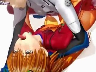 Fiery redheaded anime beib ratsutamine